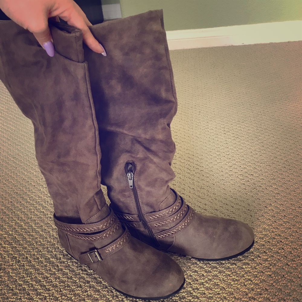 Tall brown boots